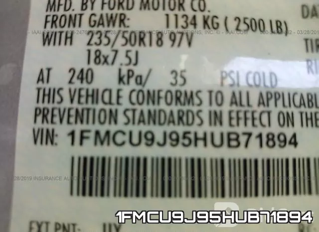 1FMCU9J95HUB71894 фото 10