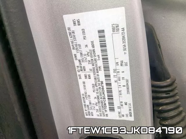 1FTEW1CB3JKD84790 фото 2