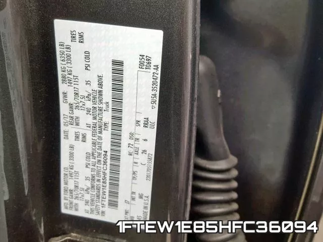 1FTEW1E85HFC36094 фото 2
