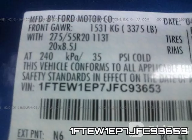 1FTEW1EP7JFC93653 фото 10