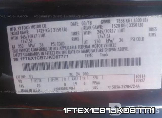 1FTEX1CB7JKD87771 фото 10