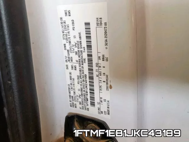 1FTMF1EB1JKC43189 фото 2