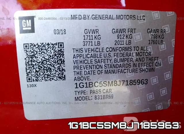 1G1BC5SM8J7185963 фото 10