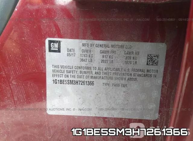 1G1BE5SM3H7261366 фото 10