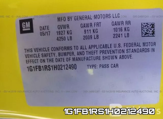 1G1FB1RS1H0212490 фото 10