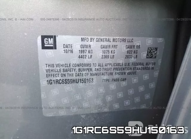 1G1RC6S59HU150163 фото 10