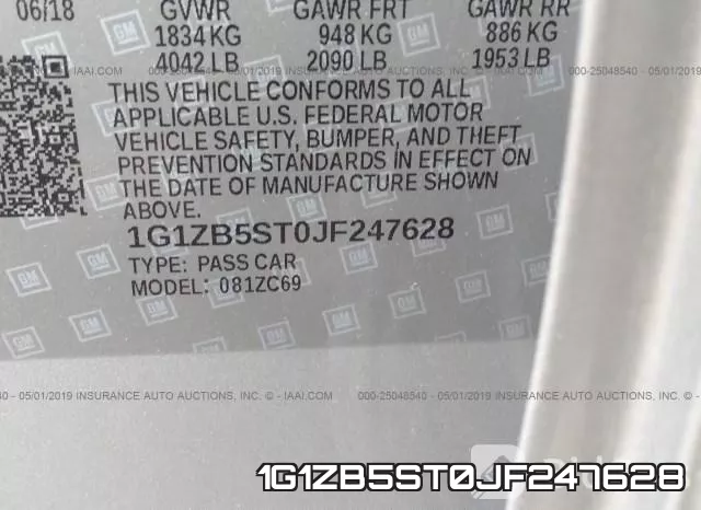 1G1ZB5ST0JF247628 фото 10