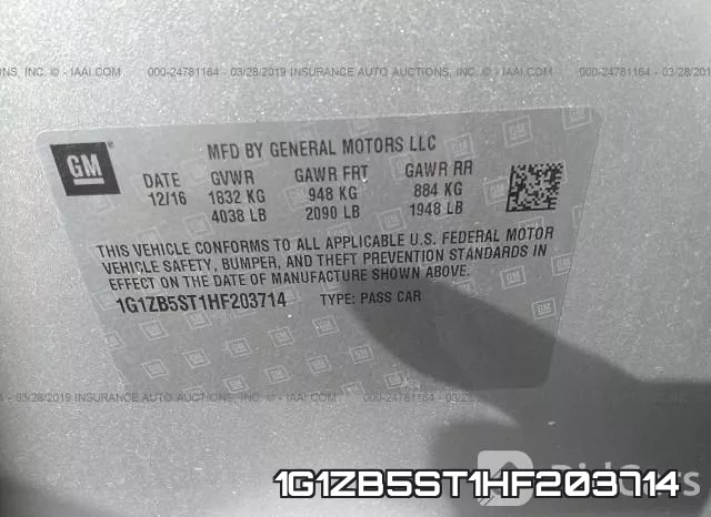 1G1ZB5ST1HF203714 фото 10