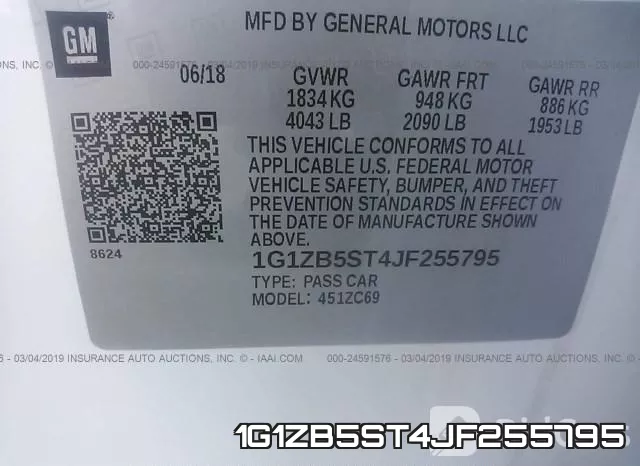 1G1ZB5ST4JF255795 фото 10