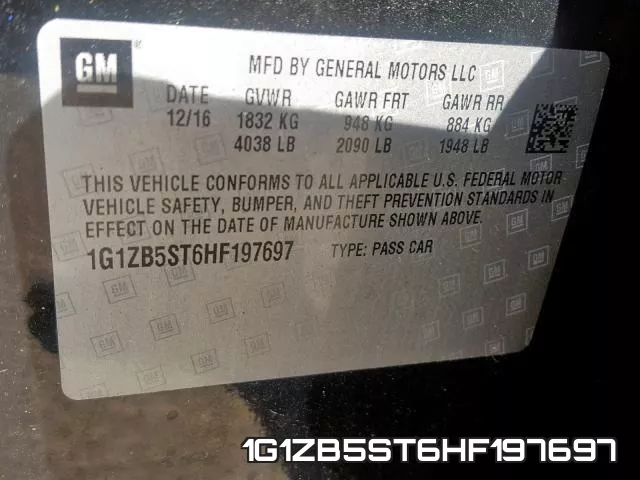1G1ZB5ST6HF197697 фото 2