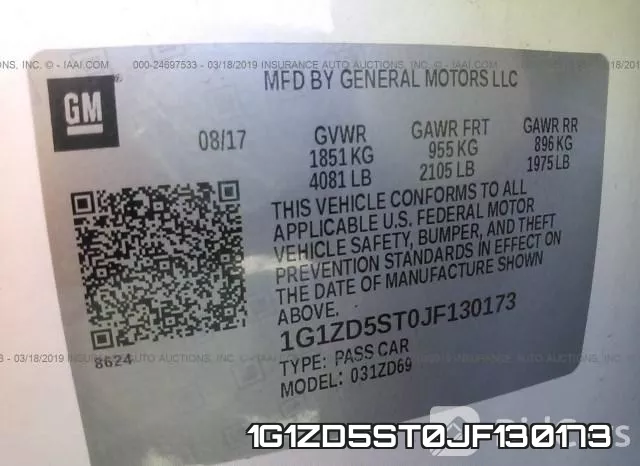 1G1ZD5ST0JF130173 фото 10