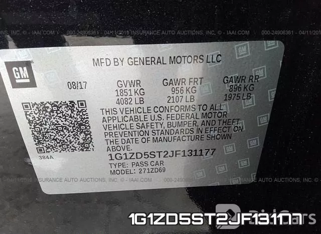 1G1ZD5ST2JF131177 фото 10