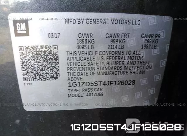 1G1ZD5ST4JF126028 фото 10
