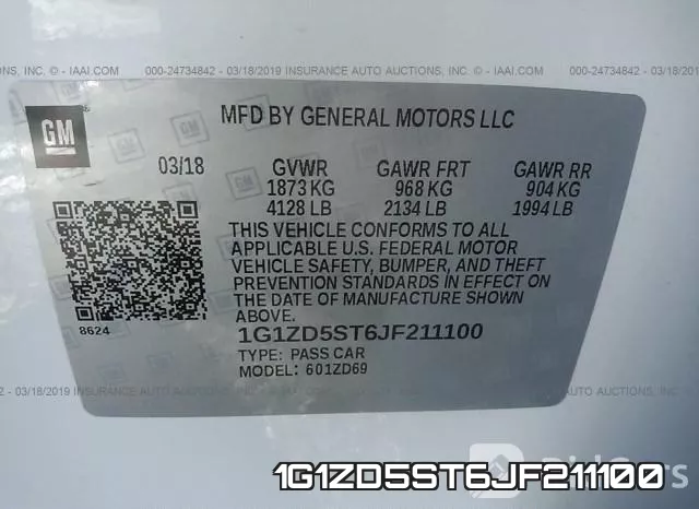 1G1ZD5ST6JF211100 фото 10