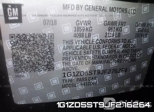 1G1ZD5ST9JF276264 фото 10