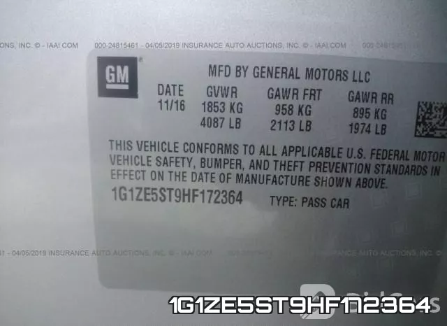 1G1ZE5ST9HF172364 фото 10