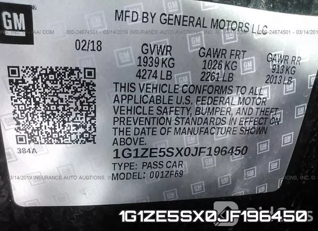1G1ZE5SX0JF196450 фото 10