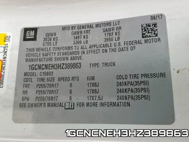 1GCNCNEH3HZ389863 фото 2