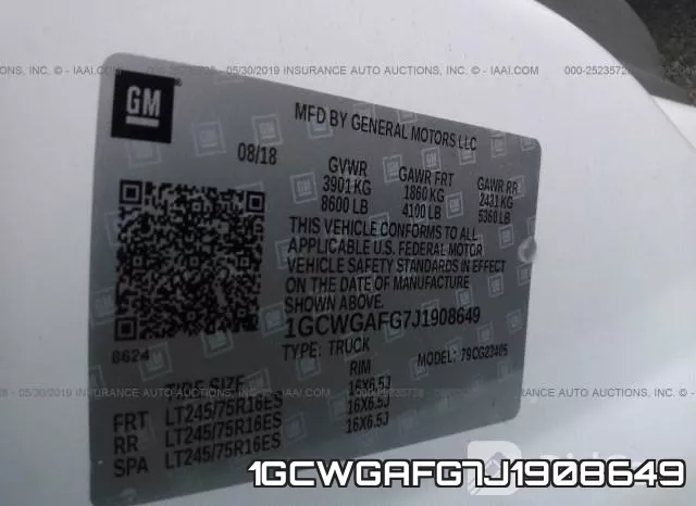1GCWGAFG7J1908649 фото 10