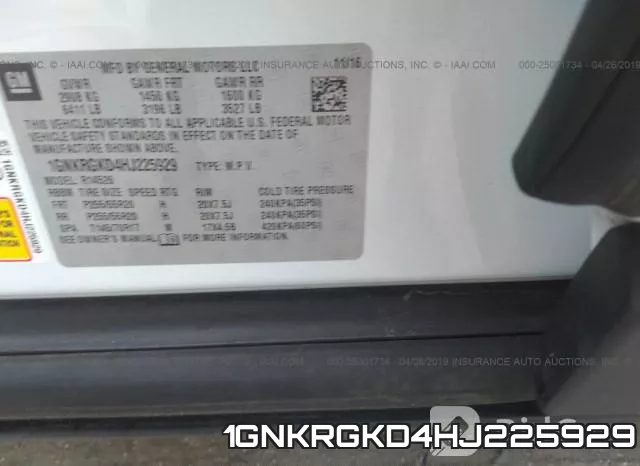 1GNKRGKD4HJ225929 фото 10