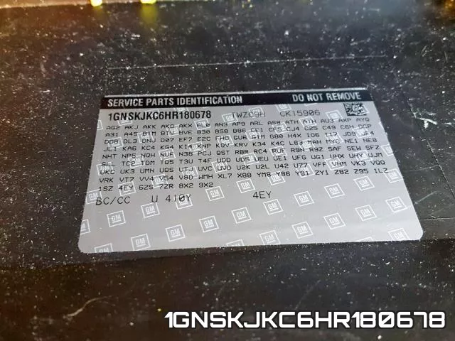 1GNSKJKC6HR180678 фото 2