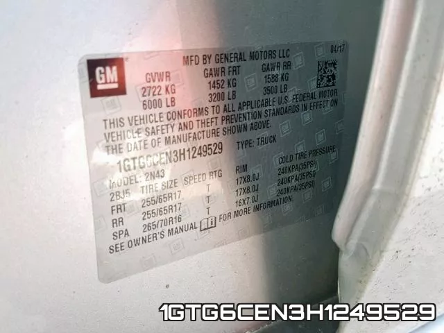 1GTG6CEN3H1249529 фото 2