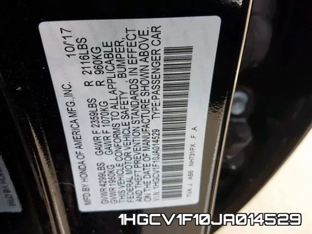 1HGCV1F10JA014529 фото 2