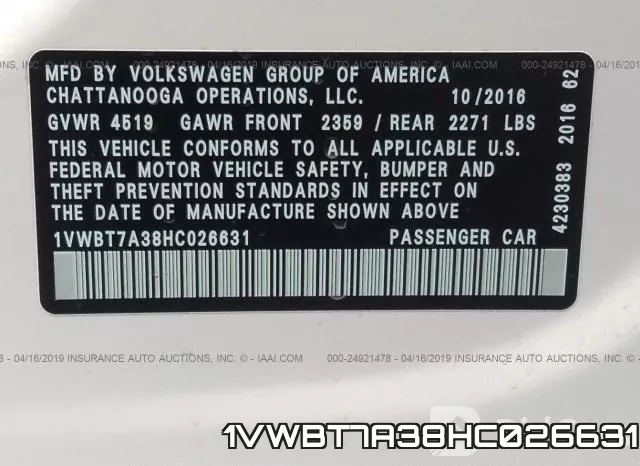 1VWBT7A38HC026631 фото 10
