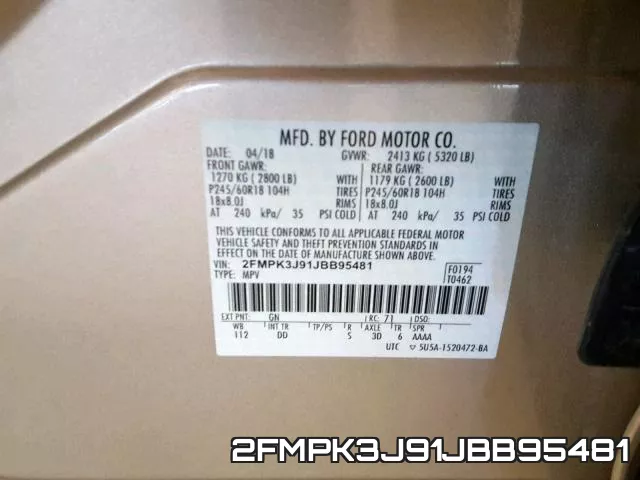 2FMPK3J91JBB95481 фото 2