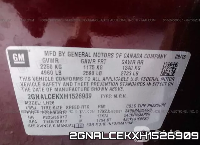 2GNALCEKXH1526909 фото 10