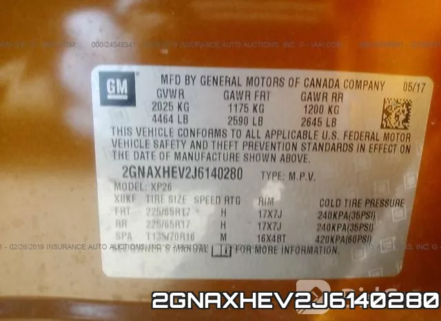 2GNAXHEV2J6140280 фото 10