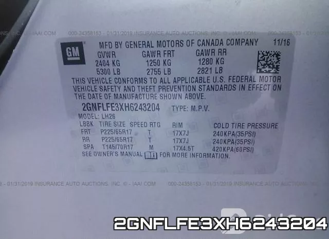 2GNFLFE3XH6243204 фото 10