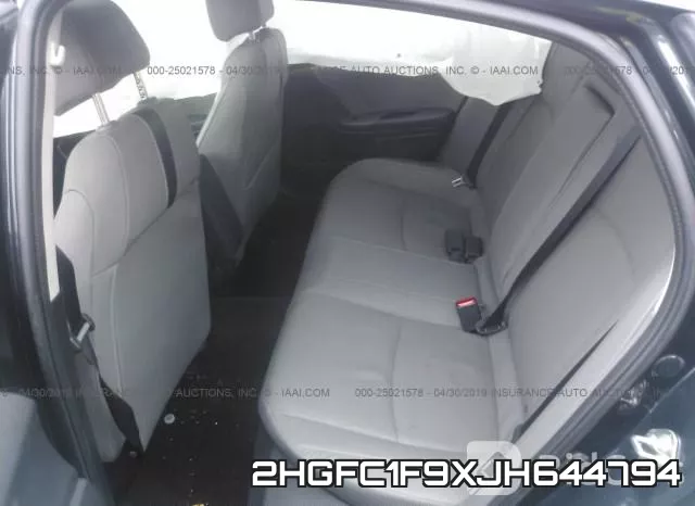 2HGFC1F9XJH644794 фото 9