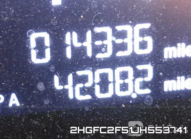 2HGFC2F51JH553741 фото 8
