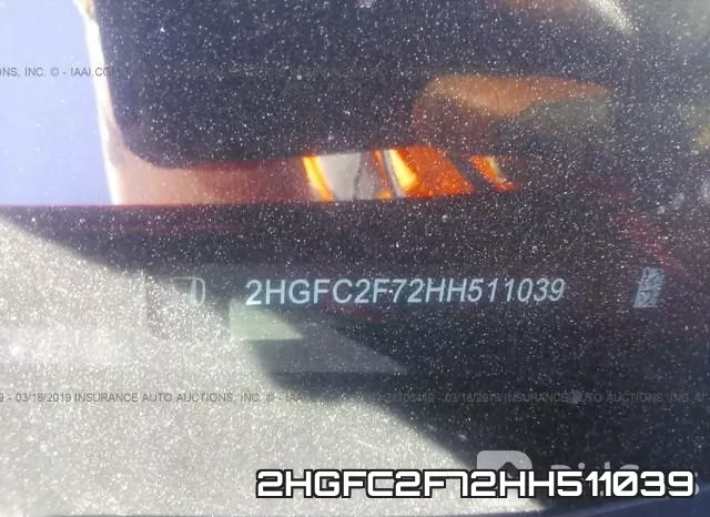 2HGFC2F72HH511039 фото 10