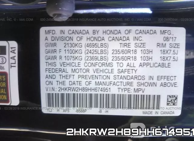 2HKRW2H89HH674951 фото 10