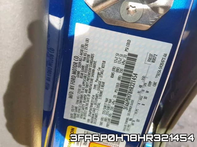 3FA6P0H78HR321454 фото 2