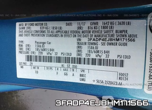 3FADP4EJ8HM171566 фото 10