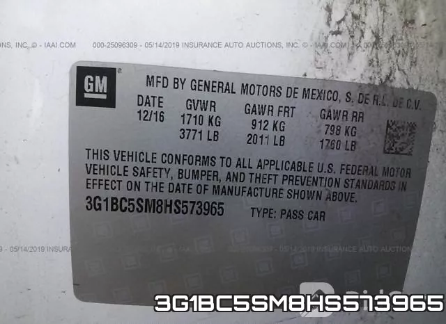 3G1BC5SM8HS573965 фото 10