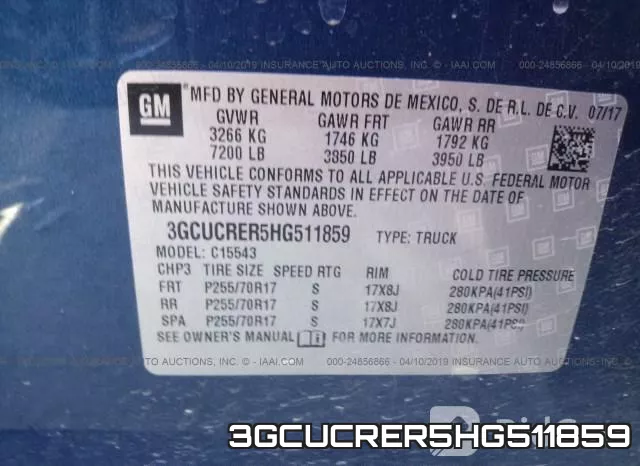 3GCUCRER5HG511859 фото 10