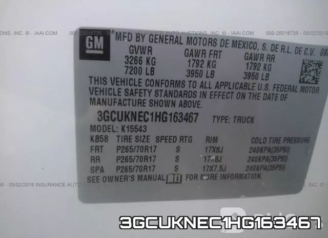 3GCUKNEC1HG163467 фото 10