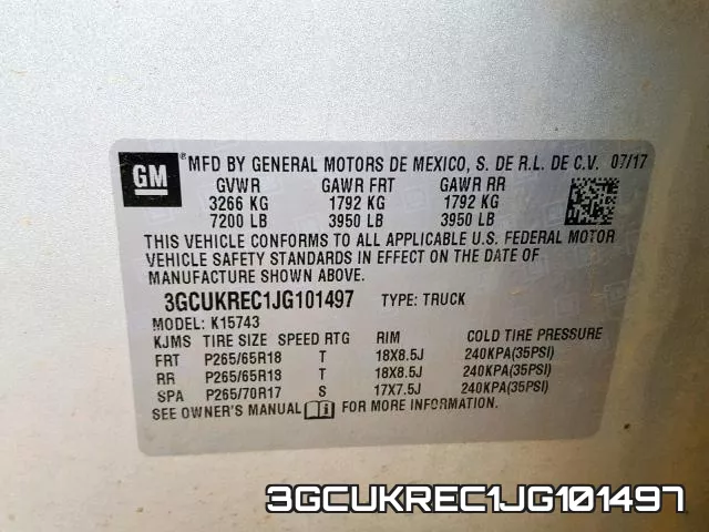 3GCUKREC1JG101497 фото 2