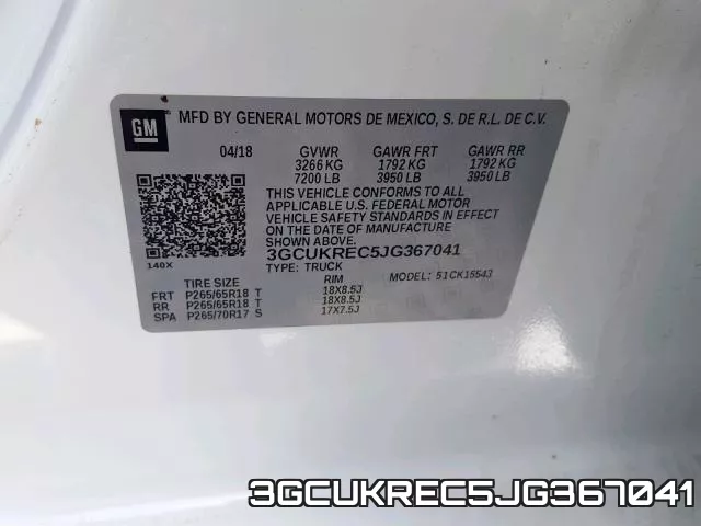3GCUKREC5JG367041 фото 2