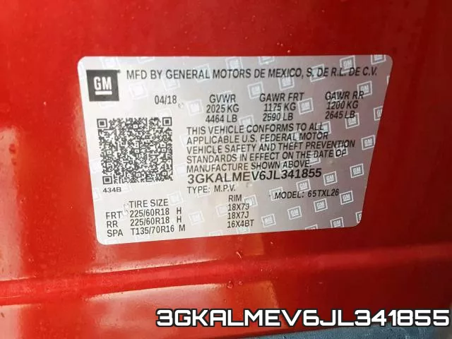 3GKALMEV6JL341855 фото 2