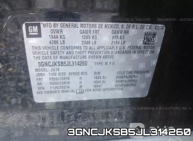 3GNCJKSB5JL314260 фото 10