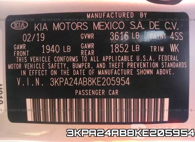 3KPA24AB8KE205954 фото 10