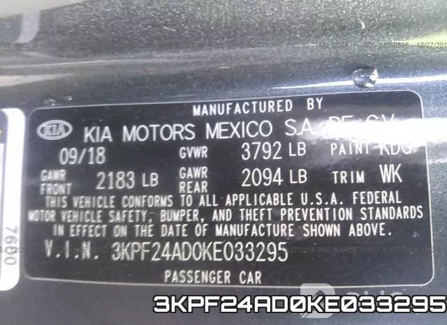 3KPF24AD0KE033295 фото 10
