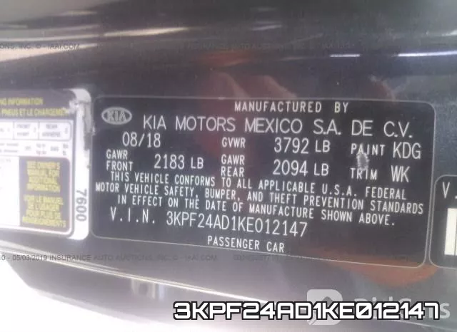 3KPF24AD1KE012147 фото 10