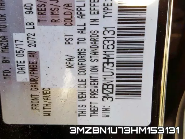 3MZBN1U73HM153131 фото 2