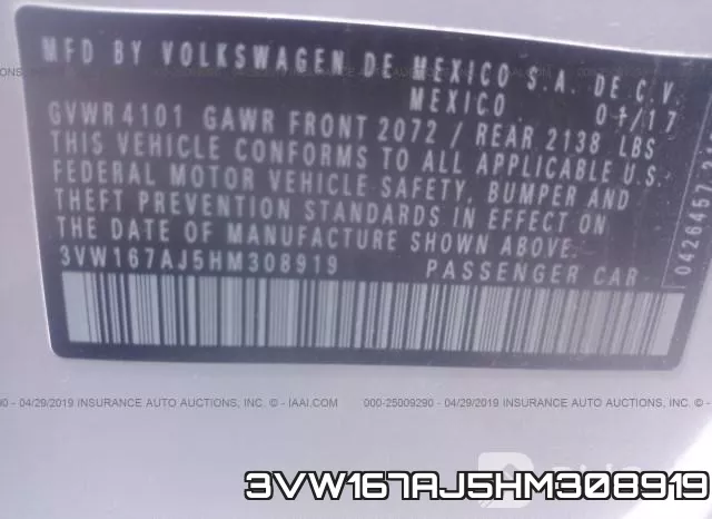 3VW167AJ5HM308919 фото 10